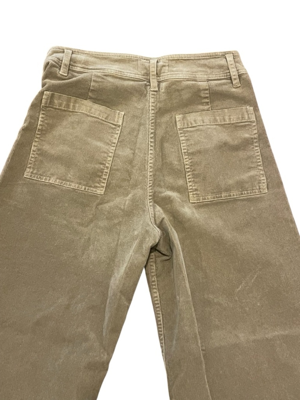 NILI LOTAN Megan Mid Rise Wide Leg Corduroy pants in Tan Size 2 - Picture 7 of 10